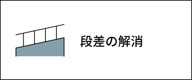 段差の解消