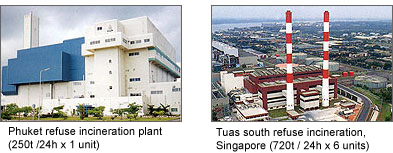 Phuket refuse incineration plant / Tuas south refuse incineration,Singapore