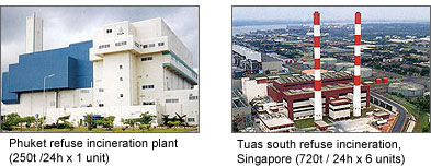 Phuket refuse incineration plant / Tuas south refuse incineration,Singapore