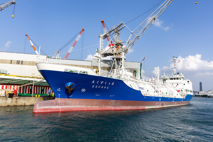 三菱重工業株式会社グローバルサイト | 三菱造船、液化二酸化炭素輸送実証試験船の命名・引き渡し式を下関で開催 –