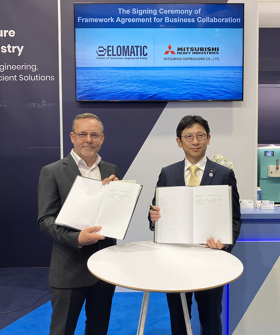 Mitsubishi Shipbuilding Signs Framework Agreement for Business Collaboration with Elomatic-- Initiating Discussions on Business Collaborations in Maritime Engineering Field --