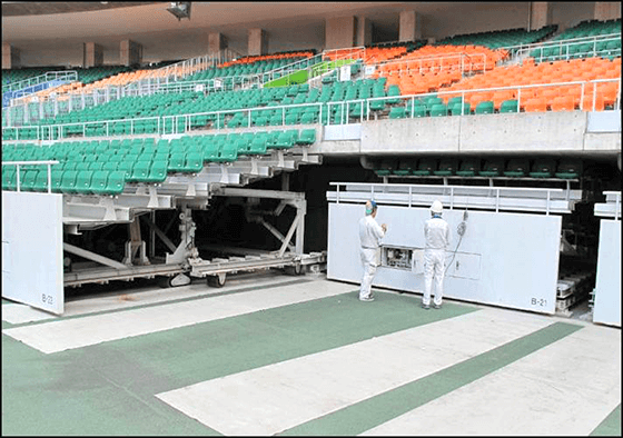 Photograph of Ogasayama Nature and Sports Park Stadium Ecopa Stadium (moving system for domes and stadiums)