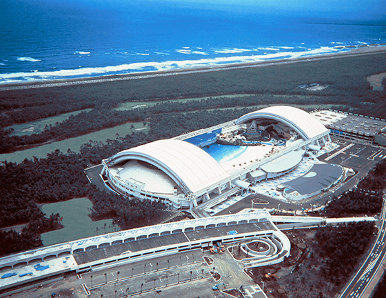 Photograph of SeaGaia Miyazaki Ocean Dome (retractable roof for domes and stadiums)