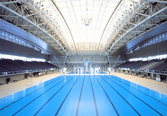 Photograph of Yokohama International Swimming Pool (floor conversion system for swimming pools)