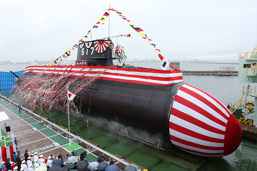 防衛省向け3,000トン型潜水艦「ちょうげい」の命名式・進水式を神戸造船所で実施 「そうりゅう」型の後継に当たる「たいげい」型5番艦 | 三菱重工