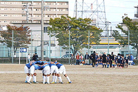 気合いの円陣!