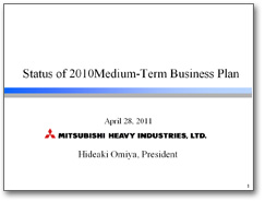 Image: Status of 2010 Medium-Term Business Plan