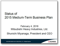 Image: Status of 2015 Medium-Term Business Plan