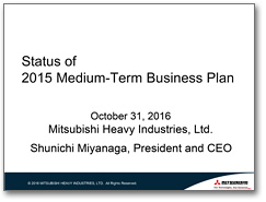 Image: Status of 2015 Medium-Term Business Plan