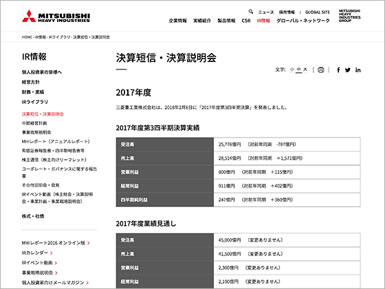 図：決算短信・決算説明会