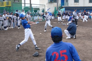 少年ソフトボール教室の様子