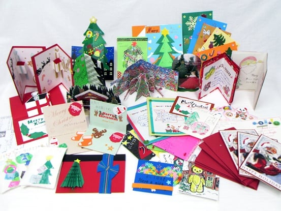 Christmas cards made by MHI Group employees