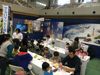 Children making rockets and launchers Children making rockets and launchers