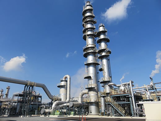 CO2 Capture Unit at Nippon Ekitan's Mizushima Plant