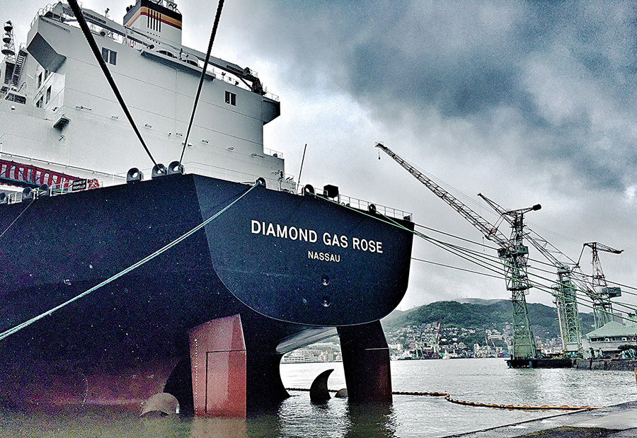 次世代LNG運搬船「Diamond Gas Rose」命名式
