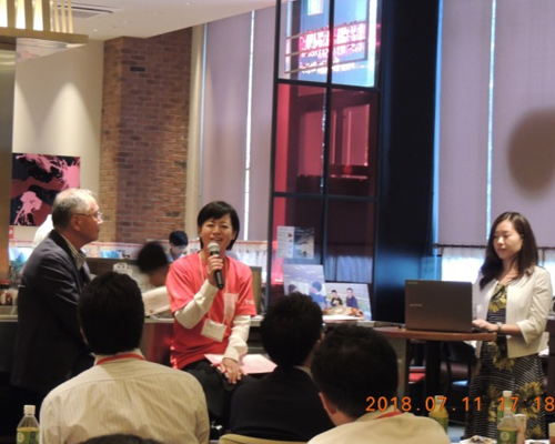 Employees participating in the panel discussion