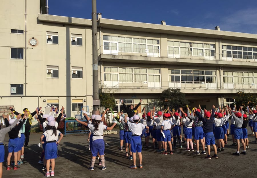 Performing warm-up calisthenics