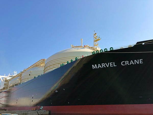 Next-Generation LNG Carrier MARVEL CRANE
