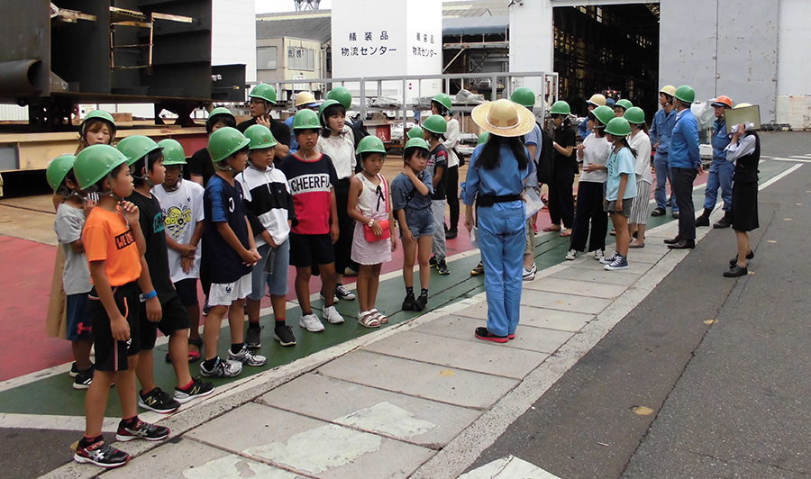 Listening to explanations at the factory