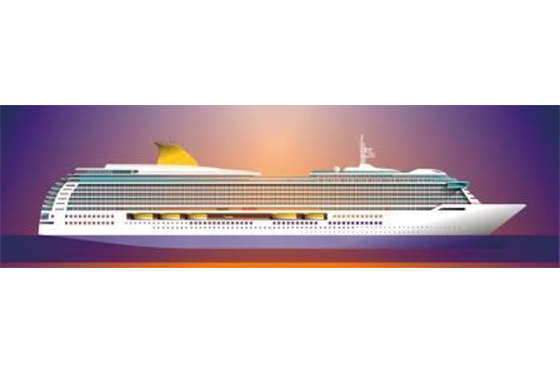 Large luxury cruise ships