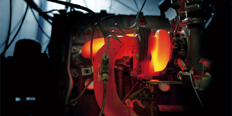 Turbocharger performance being tested while fitted in an engine