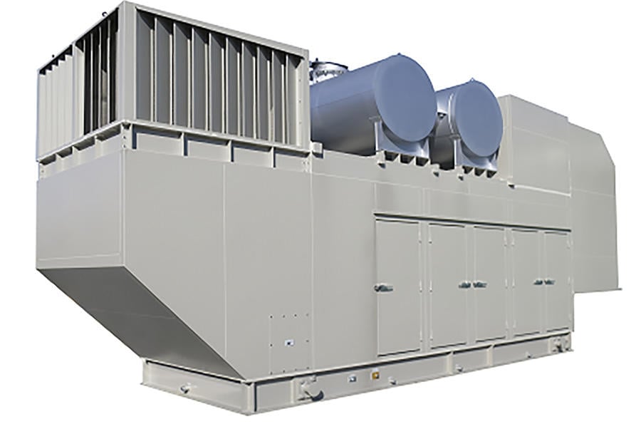 Exterior of the packaged 2,000 kVA diesel generator