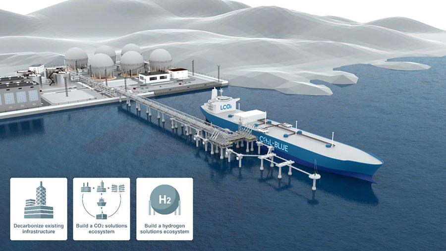 Illustration of an LCO2 carrier