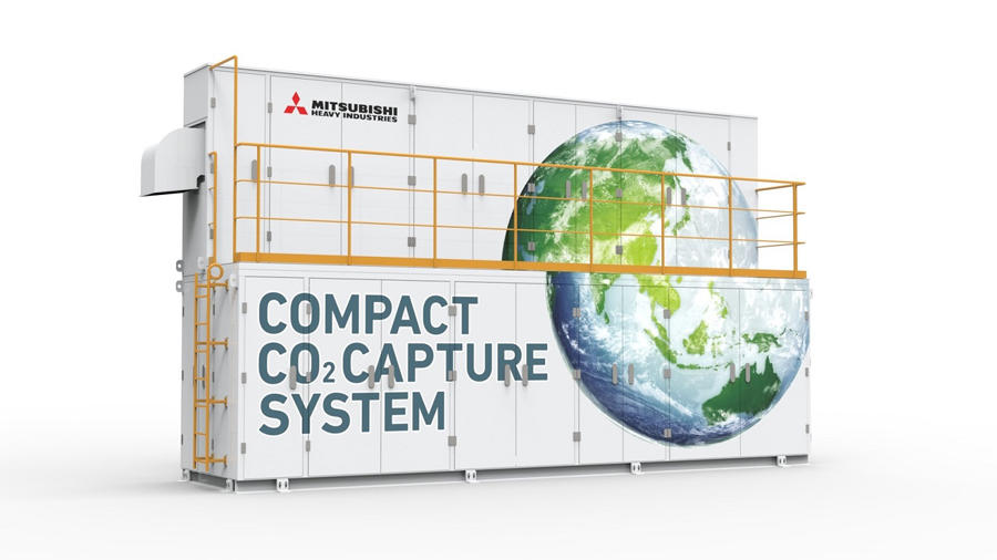 Compact CO<sub>2</sub> capture system used in demonstration test