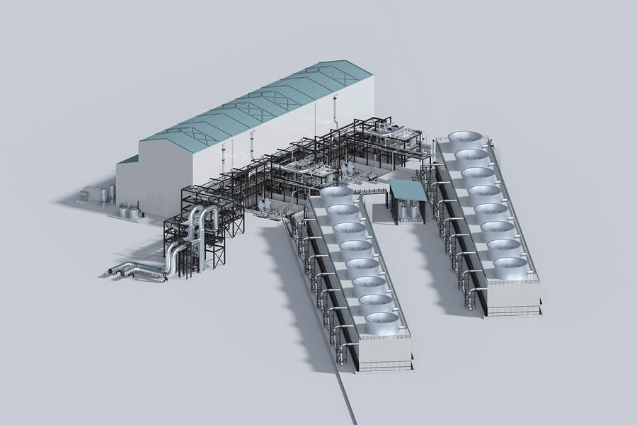 地熱発電プラント(イメージ)