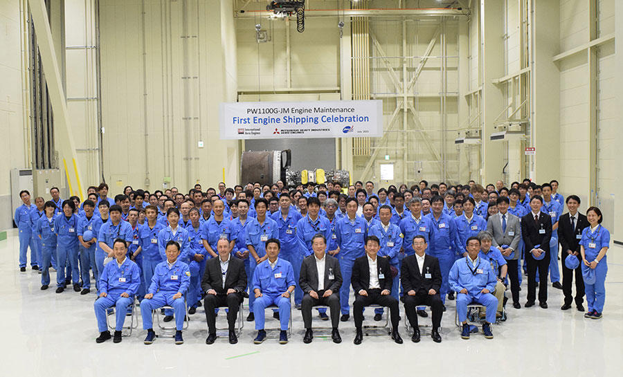 PW1100G-JM Engine Maintenance First Engine Shipping Celebration