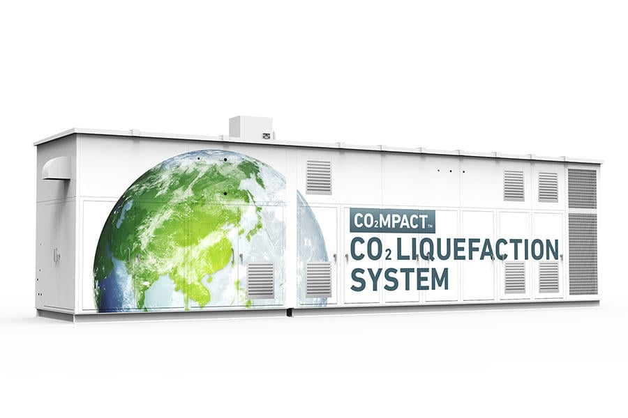 Compact CO<sub>2</sub> liquefaction system