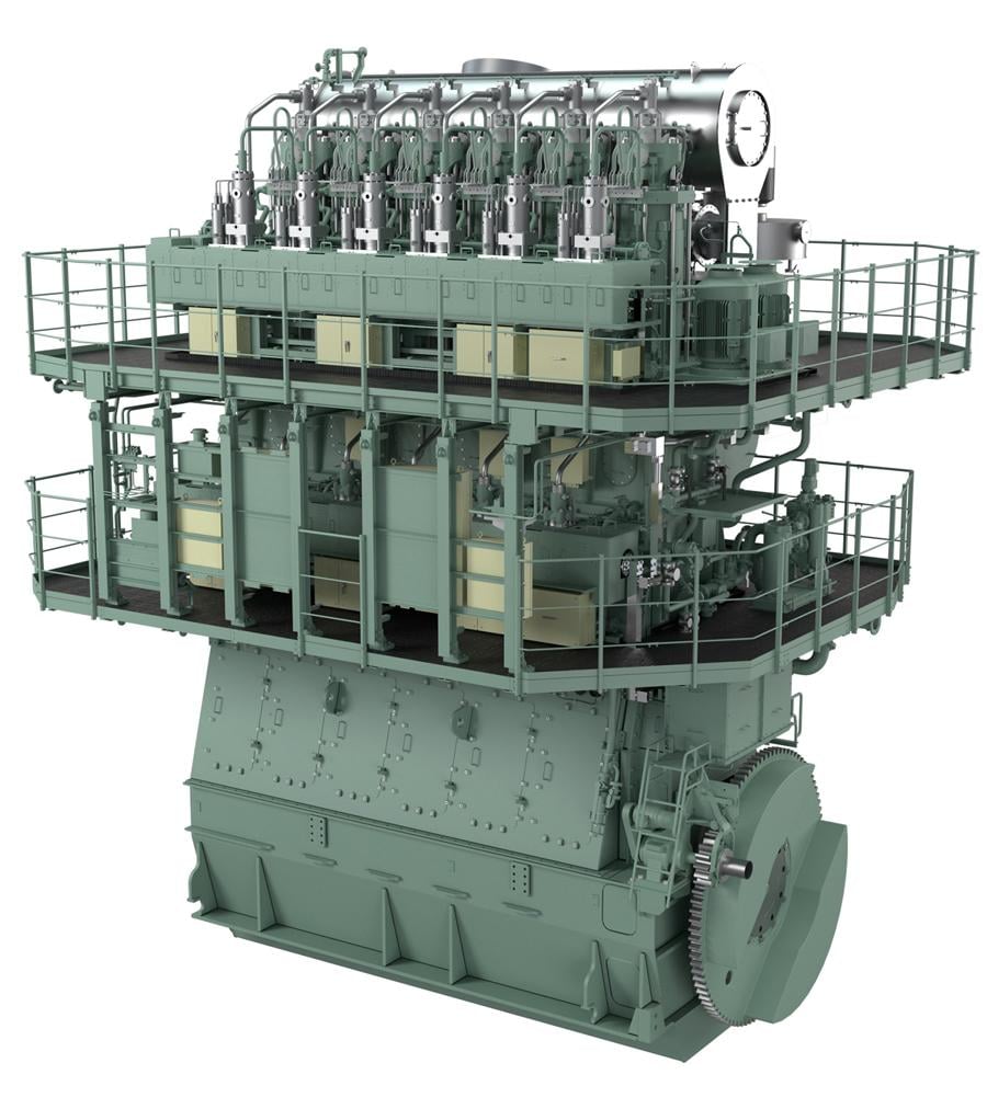 Ammonia-fueled marine engine (photo provided by J-ENG)