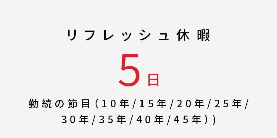 リフレッシュ休暇5日