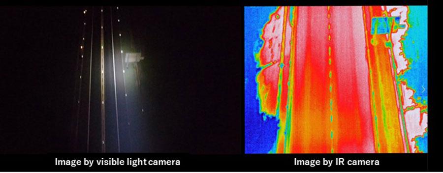 Images of Highway Road Surface Conditions Taken by The UAV