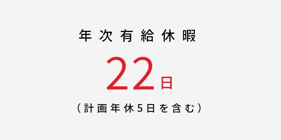 年次有給休暇22日