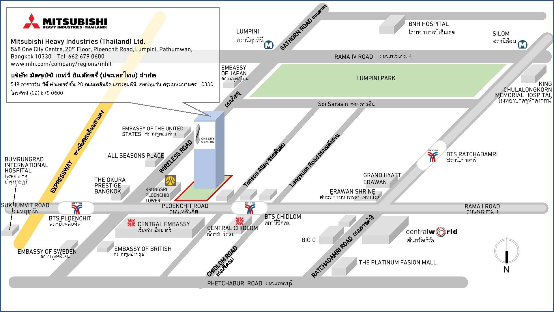 Mitsubishi Heavy Industries in THAILAND Map