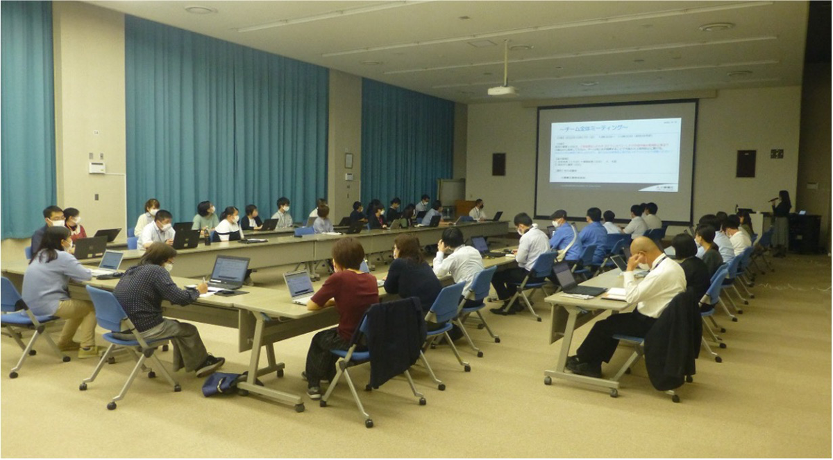 職場ミーティングの様子