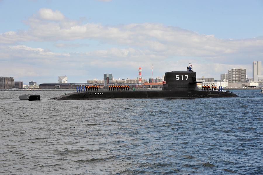 防衛省向け3,000トン型潜水艦「ちょうげい」の引渡式を神戸造船所にて