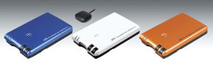 アンテナ分離型ETC車載器「MOBE-400」<br>(左からMOBE-400A、MOBE-400W、MOBE-400R)