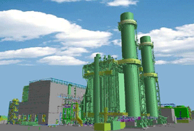 [Artist's rendering of U Thai GTCC power plant]
