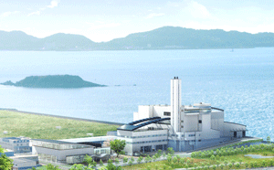 [Conceptual drawing of New West Incineration Plant]