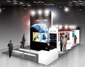 Conceptual drawing of exhibition booth at SEMICON Japan